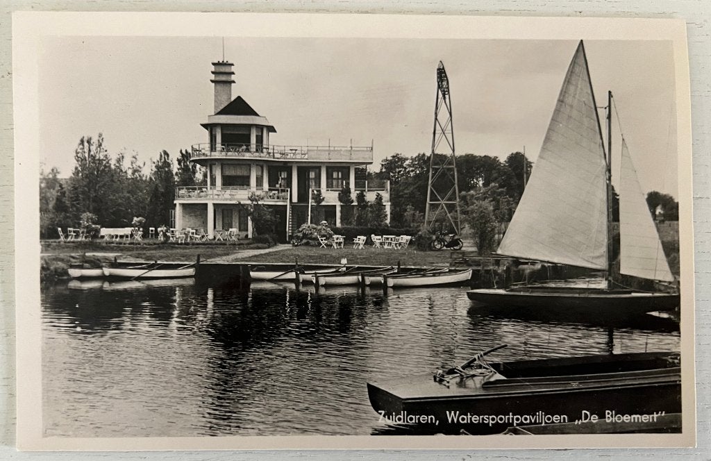 Oude Ansichtkaart  -  Zuidlaren, Watersportpaviljoen, Ophalen of Verzenden, Voor 1920, Gelopen, Drenthe
