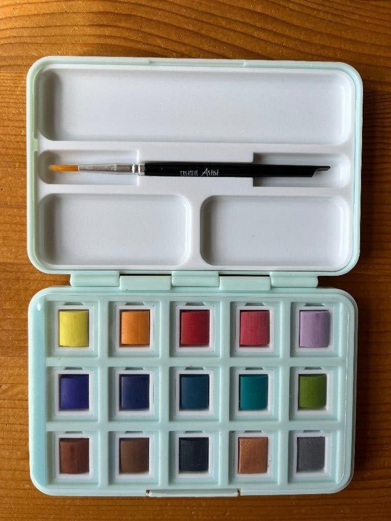 Compact doosje aquarelverf - nieuw!, Hobby en Vrije tijd, Ophalen, Nieuw, Waterverf
