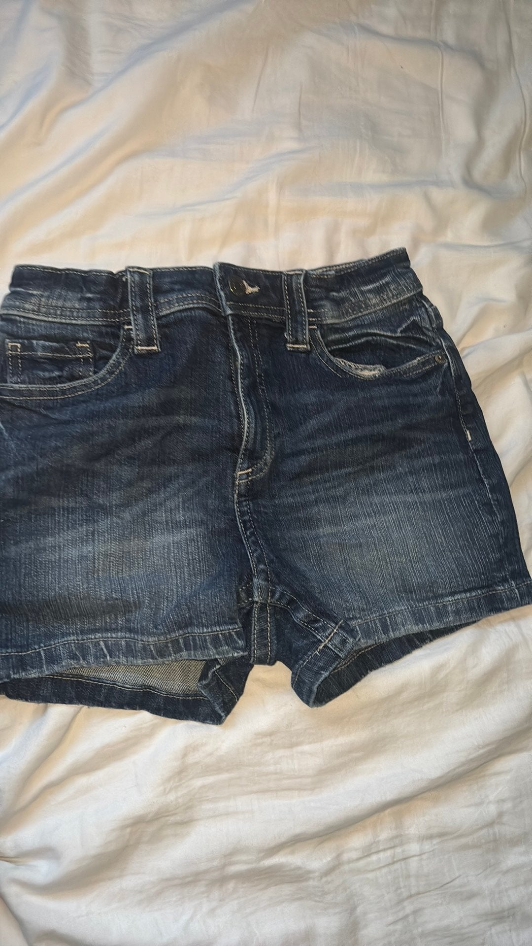 Korte denim broekje, Ophalen, Zo goed als nieuw, Blauw, Kort