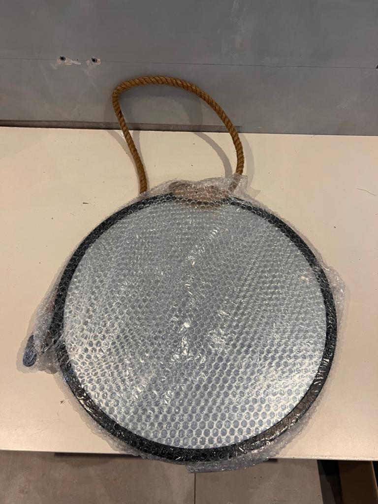Ronde spiegel met maritiem touw - Leen Bakker, Ophalen, Minder dan 50 cm, Rond, Nieuw