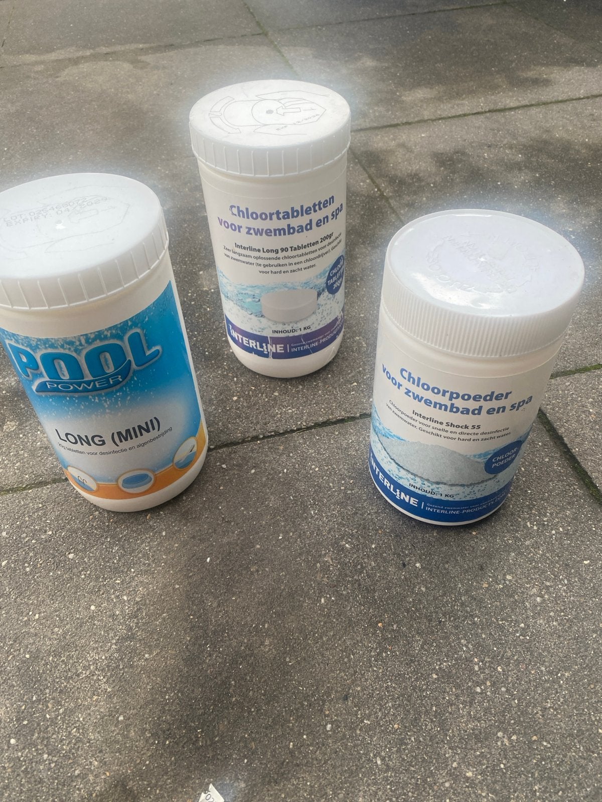 Zwembad chloor: tabletten, mini-flacon en granulaat, Ophalen of Verzenden, Gebruikt, Reinigingsmiddel