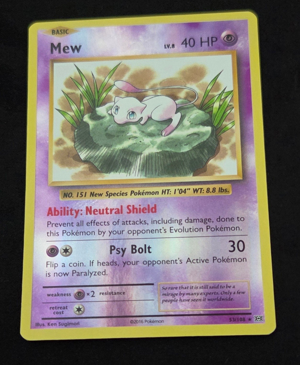 NM Mew 53/108 Reverse Holo Evolutions, Ophalen of Verzenden
