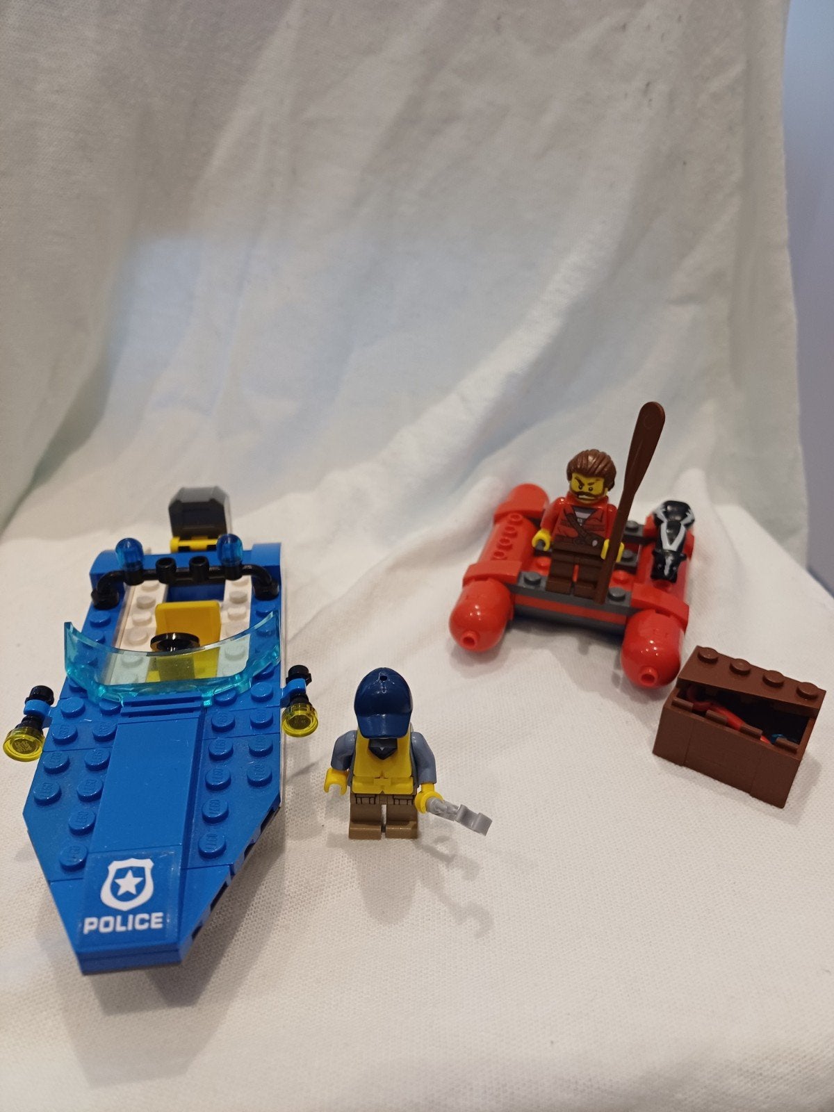 Lego City Politieboot en Vlot Set 60176 - Compleet, City, Lego, Compleet, Ophalen of Verzenden