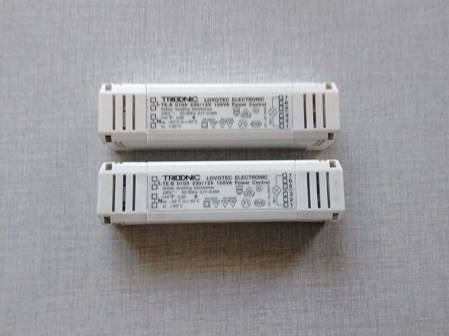 Tridonic Lovotec Electronic D105 230/12V 105VA Power Control, Wit, Overige merken, Gebruikt, Kunststof
