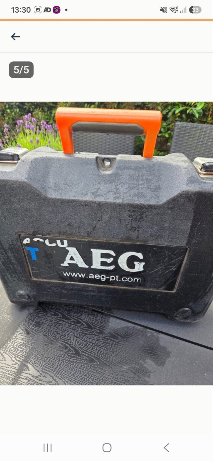 AEG BS 14 X-R Accuboormachine met lader en accu's, Ophalen, Gebruikt, Variabele snelheid, Boor- en Schroefmachine