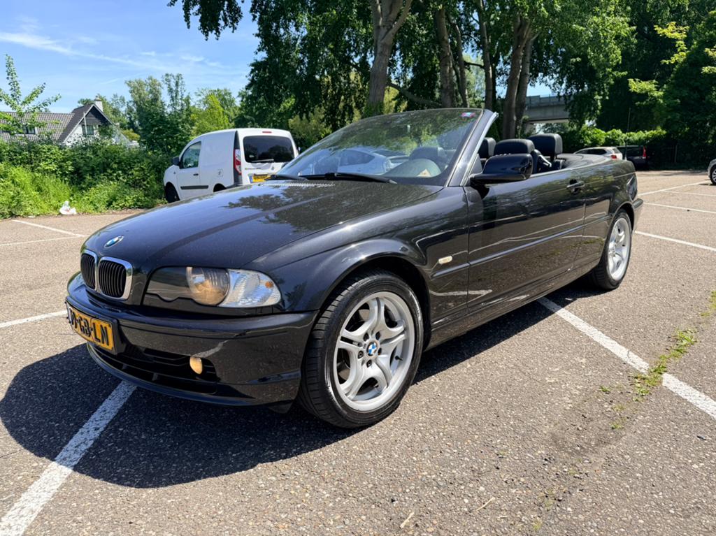BMW 3-Serie 2.5 CI 323 Cabriolet AUT 2000 Zwart, Auto's, BMW, Automaat, Achterwielaandrijving, Zwart, 2494 cc
