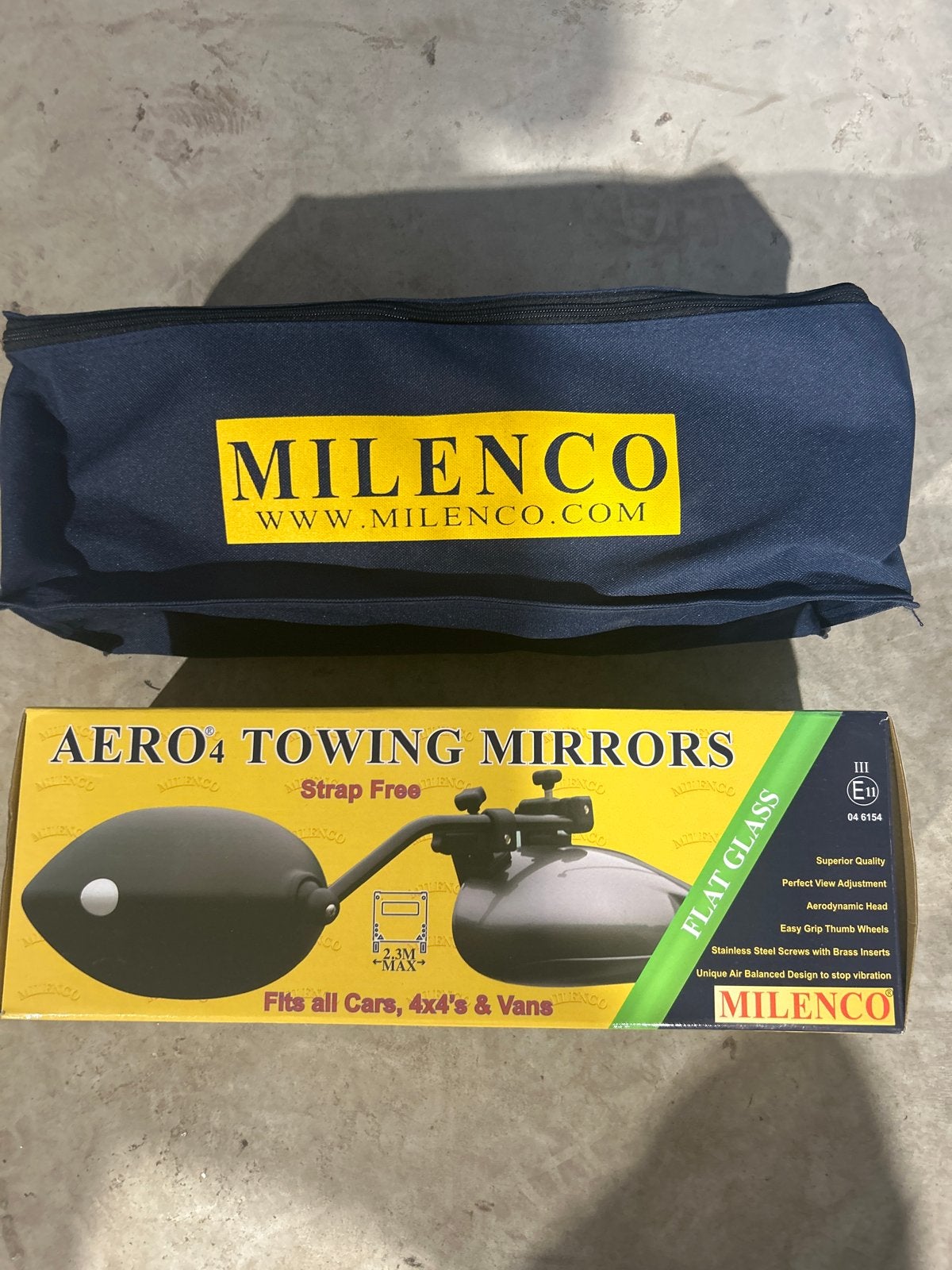 Milenco Aero 4 Caravan Spiegels - 1x gebruikt, Ophalen of Verzenden, Zo goed als nieuw