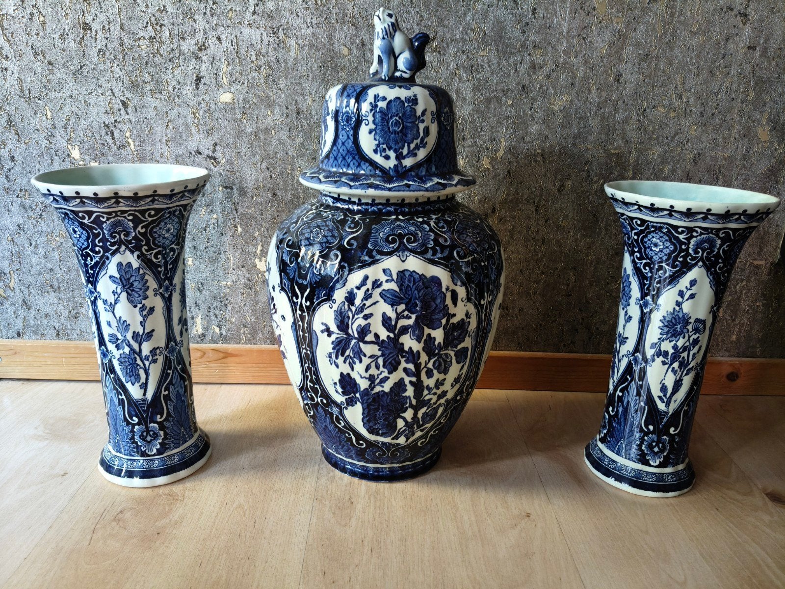 Prachtig Delfts Blauw Boch Royal set (3 stuks), Antiek en Kunst, Ophalen