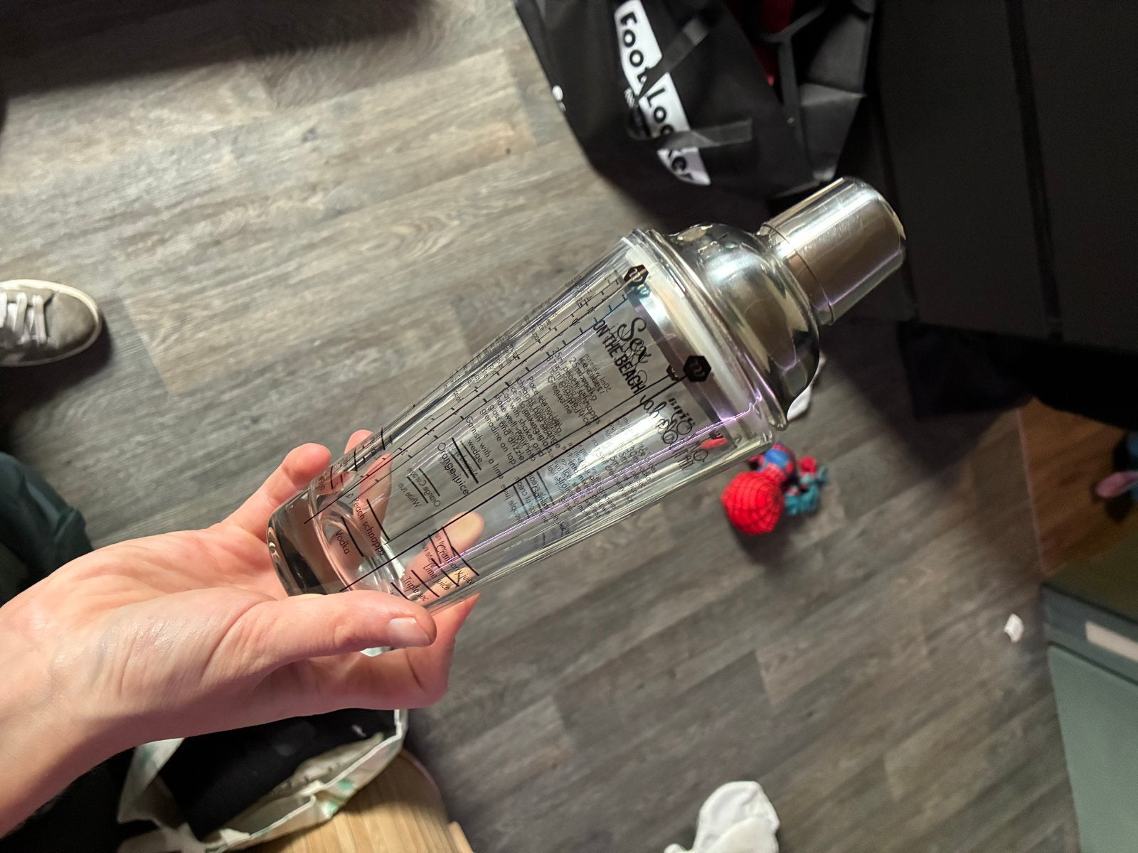 Cocktailshaker met recepten - Glas en Metaal, Ophalen, Meerkleurig, Glas, Overige typen