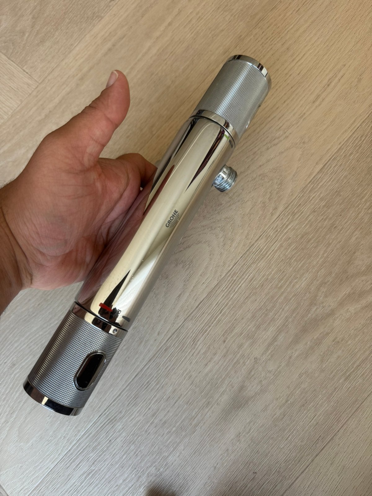 Grohe douche thermostaatkraan 12cm hartafstand chroom, Ophalen of Verzenden, Zo goed als nieuw, Chroom, Douche