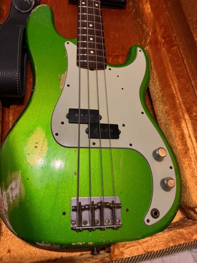 Fender '59 CS LTD P-Jazz bas heavy Relic, Ophalen, Gebruikt, Elektrisch