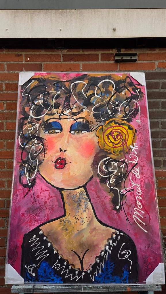 Prachtige Moderne schilderij MARCEL DE WIT 120x 80, Ophalen of Verzenden