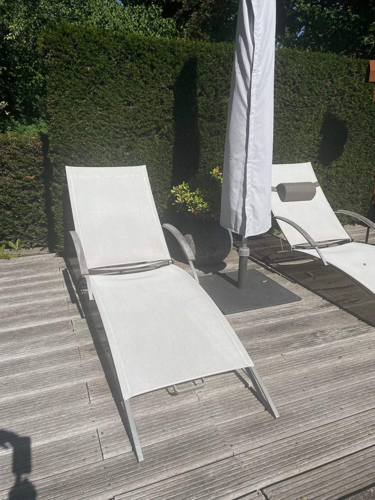 Royal Botania Ninix Ligstoelen - 2 stuks, Tuin en Terras, Ophalen, Gebruikt, Textileen
