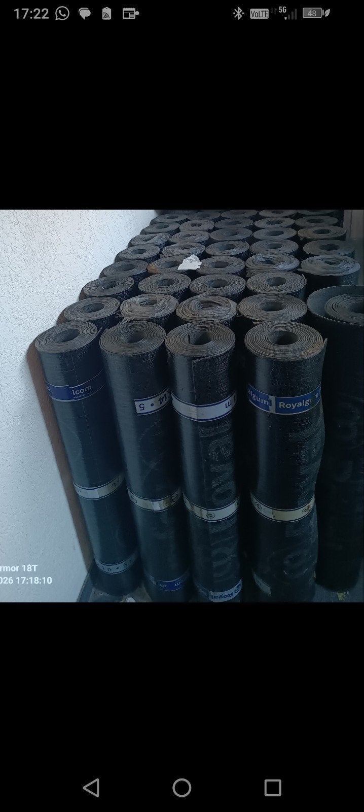 Royal Gum Bicom 470K14 Dakleer Rollen - Nieuw, Doe-het-zelf en Verbouw, Ophalen, Overige materialen, Zwart, Nieuw
