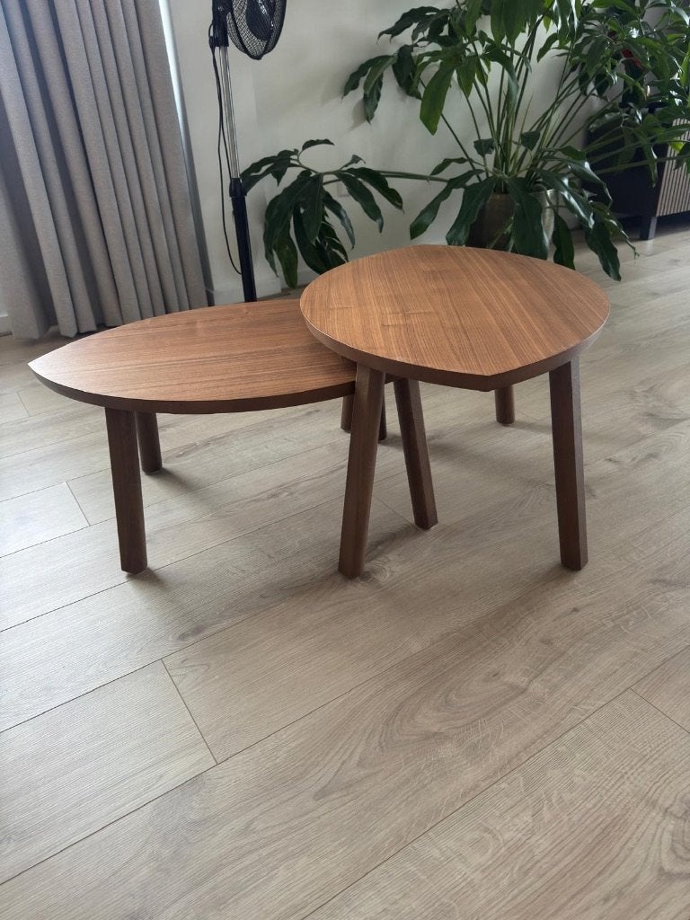 Salon tafel walnoot, Huis en Inrichting, Ophalen, 50 tot 100 cm, Walnoot, 50 tot 100 cm