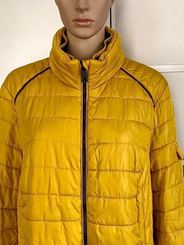 J18 Barbara Lebek maat XL=46 jas winter winterjas jas, Geel, Maat 46/48 (XL) of groter, Ophalen of Verzenden, Zo goed als nieuw