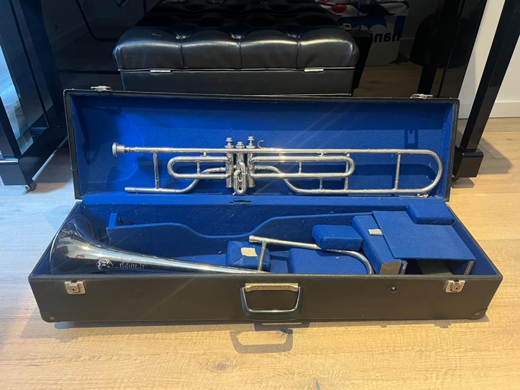 Vintage trombone, Muziek en Instrumenten, Ophalen, Gebruikt, Overige typen