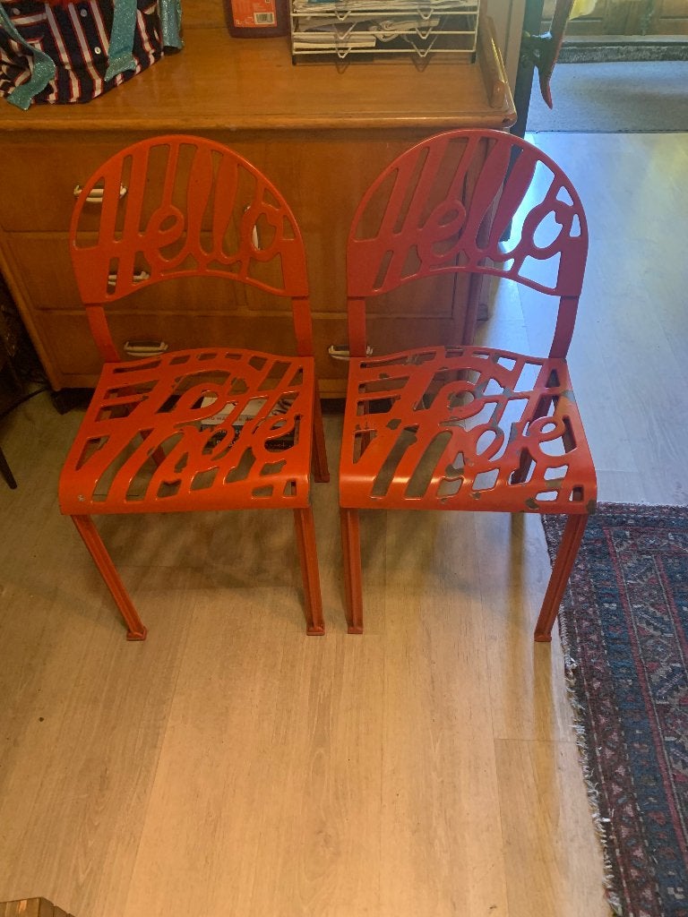 4x Vintage Artifort 'Hello There' Stoelen, Jeremy Harvey, Ophalen