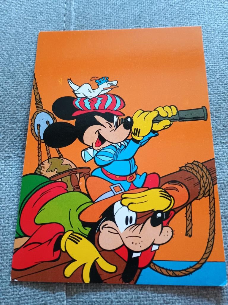 Oude Disney ansichtkaart - Goofy en Mickey Mouse, Ophalen of Verzenden, Goofy of Pluto