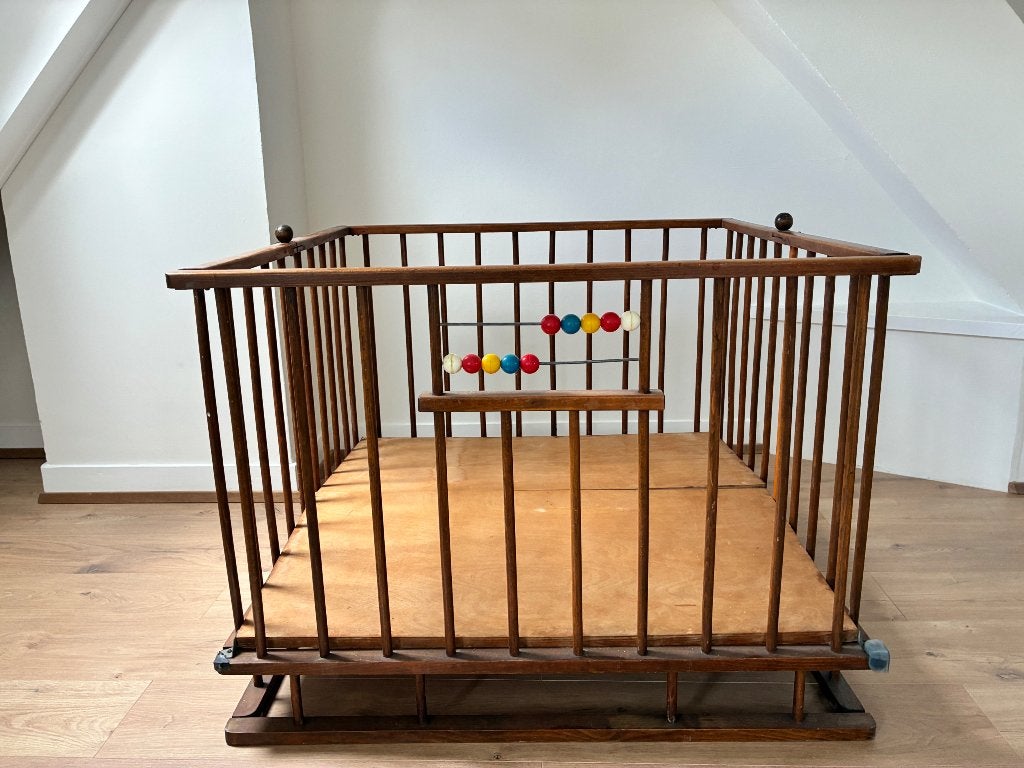 Degelijke eikenhouten box, Ophalen, Gebruikt, Vierkant