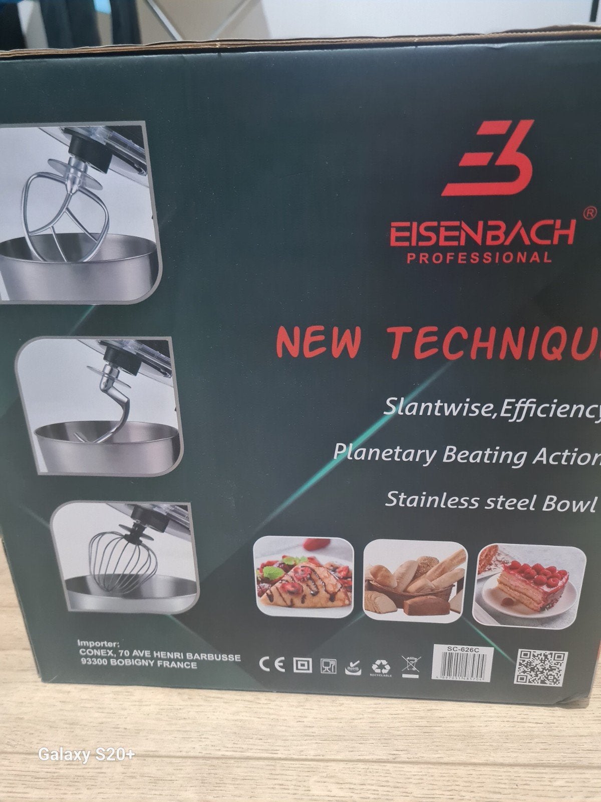 Eisenbach Professionele Keukenmachine 2300W 10L, 4 liter of meer, Ophalen, Nieuw, 3 snelheden of meer