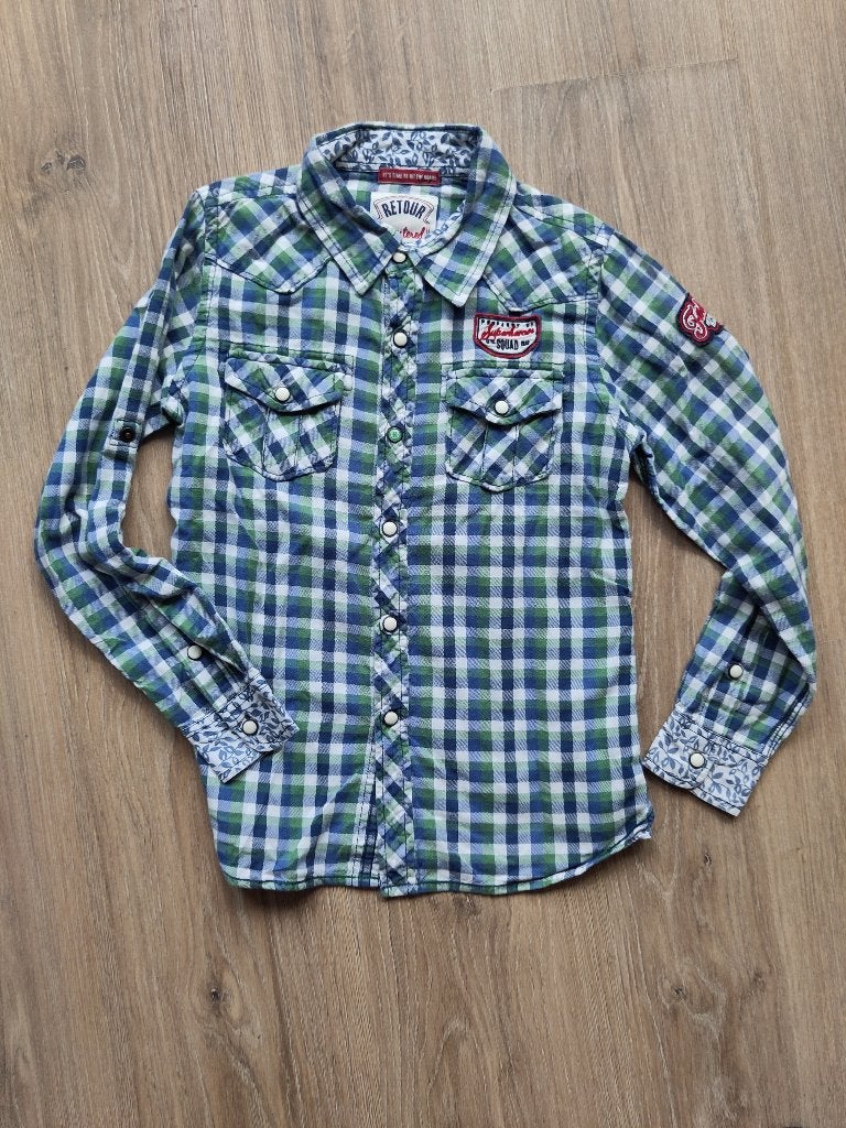 RETOUR jongens overhemd maat 134, Overhemd of Blouse, Ophalen of Verzenden, Zo goed als nieuw, Jongen