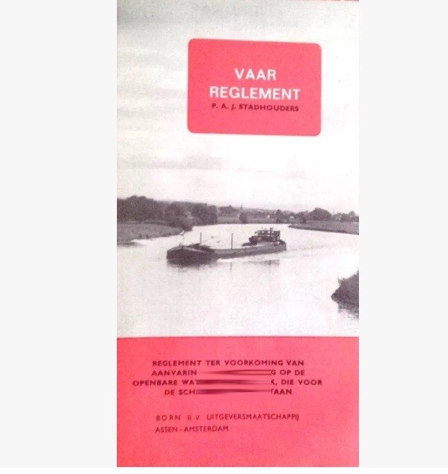 Vaar Regelement, oud, over boot schip en nog hobby boeken, Ophalen of Verzenden