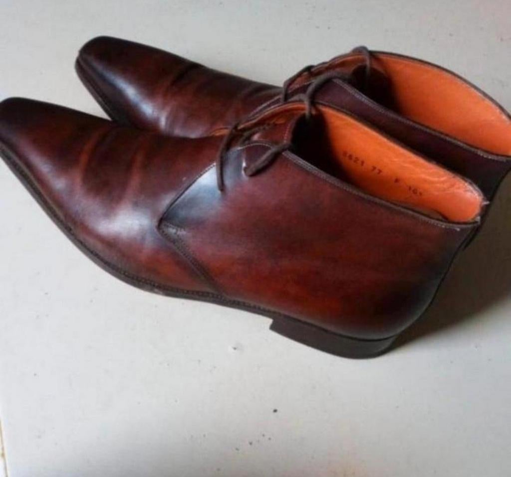 Santoni  44 1/2, Kleding | Heren, Schoenen, Bruin, Boots, Ophalen of Verzenden, Santoni