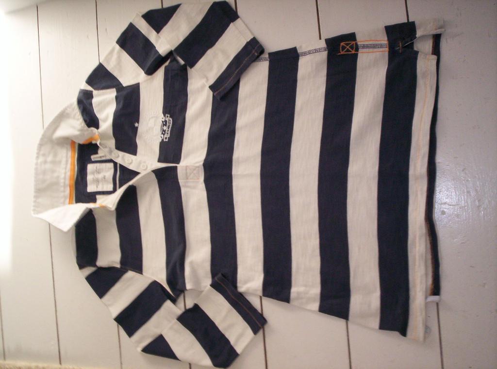 POLO SHIRT van H&M Bretonse streep, blauw/wit, H&M, Blauw, Ophalen of Verzenden, Zo goed als nieuw