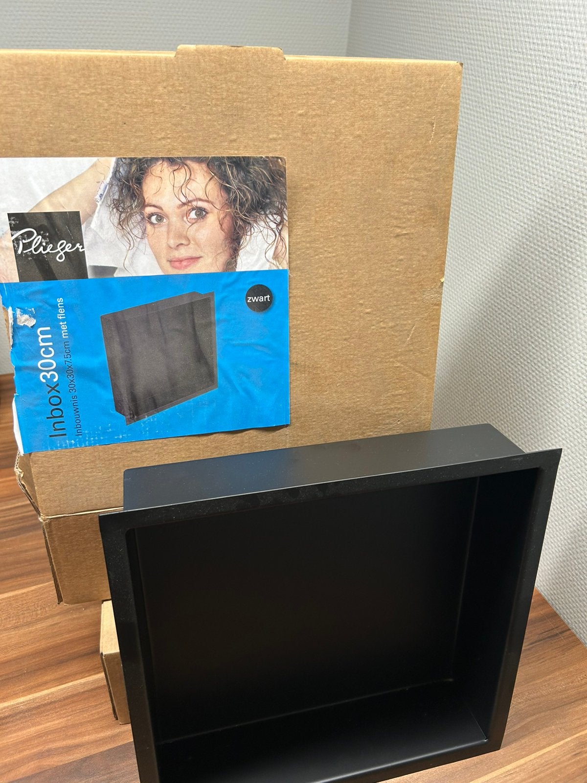 Plieger Inbox inbouwnis RVS zwart 2 voor 100,-, Ophalen, Zo goed als nieuw, Rvs