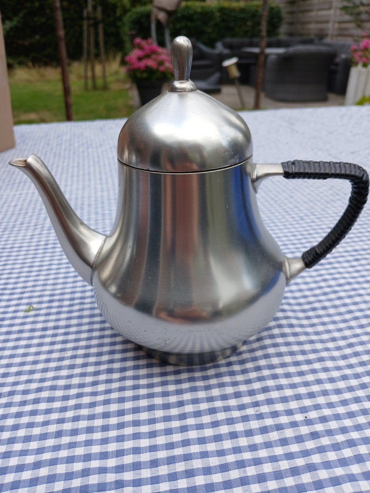 Vintage RIA Tiel Holland theepot van zuiver tin, Antiek en Kunst, Ophalen of Verzenden