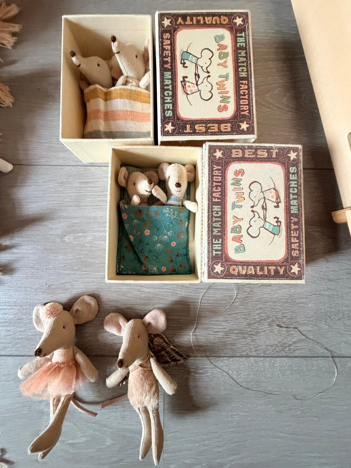 Maileg muizen tweeling, ballerina en elf, Muis, Overige merken, Overige karakters, Ophalen of Verzenden