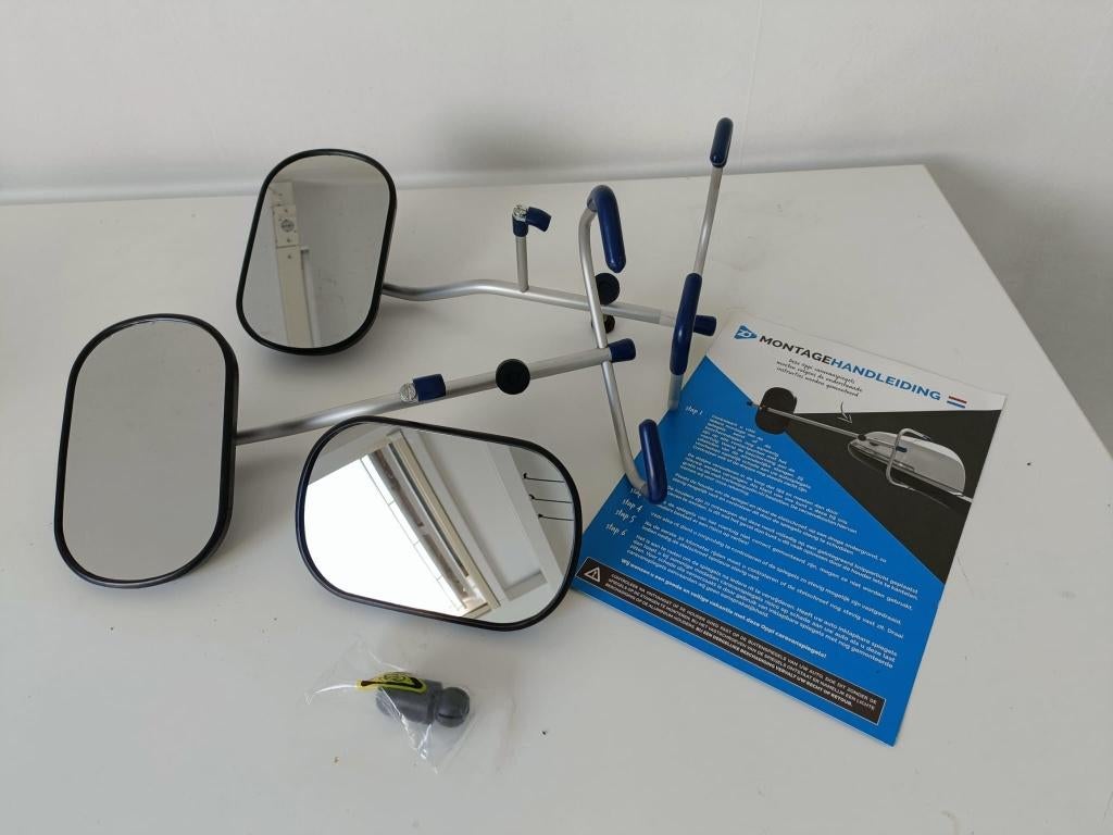 2 Oppi caravanspiegels + 1 reserve spiegel, Ophalen of Verzenden, Zo goed als nieuw