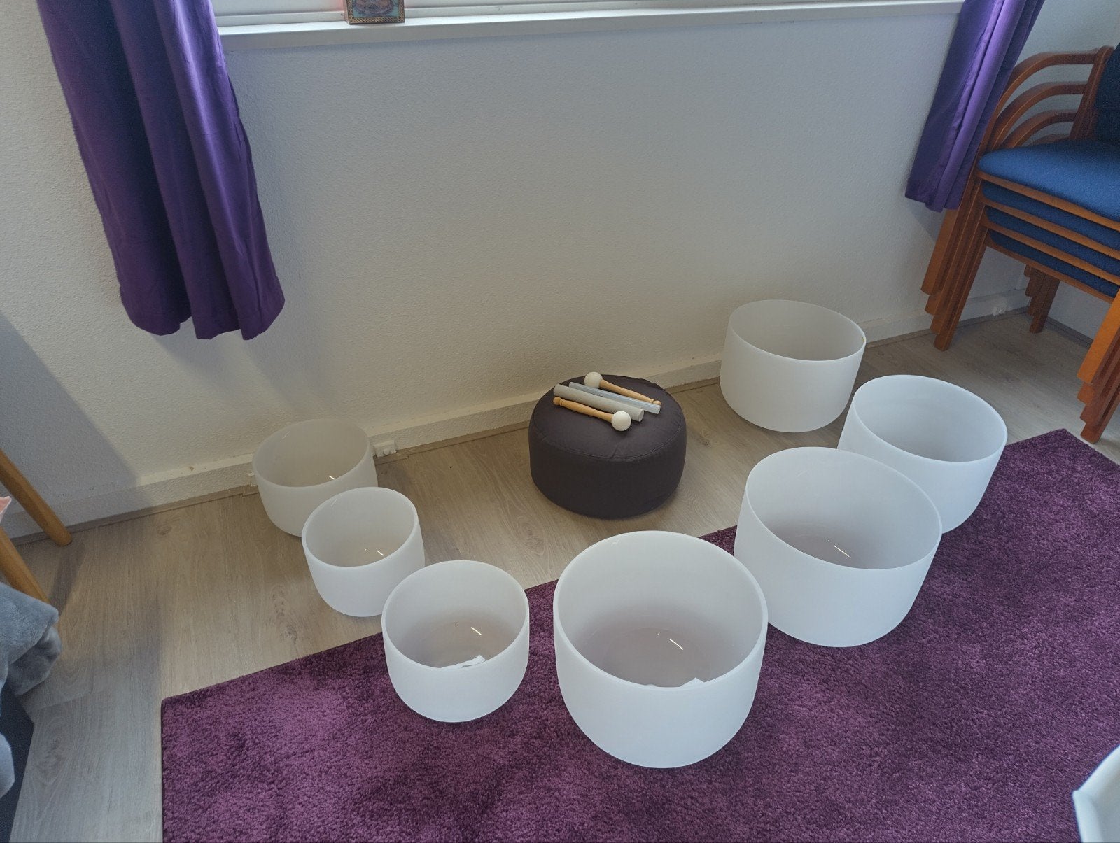 Set kristallen klankschalen, 432hz, Ophalen, Nieuw, Overige soorten