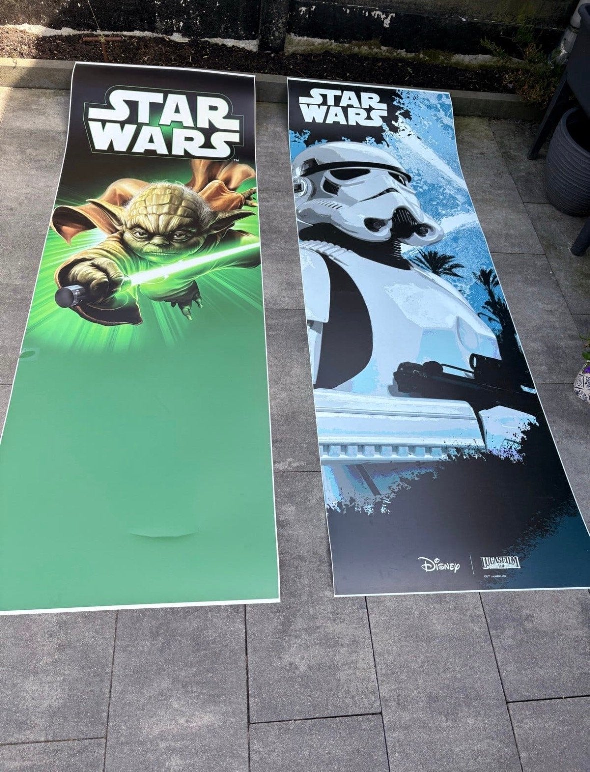 Star Wars Posters: Yoda en Stormtrooper (eerste film), Deurposter of groter, Ophalen of Verzenden, Film en Tv, Rechthoekig Staand