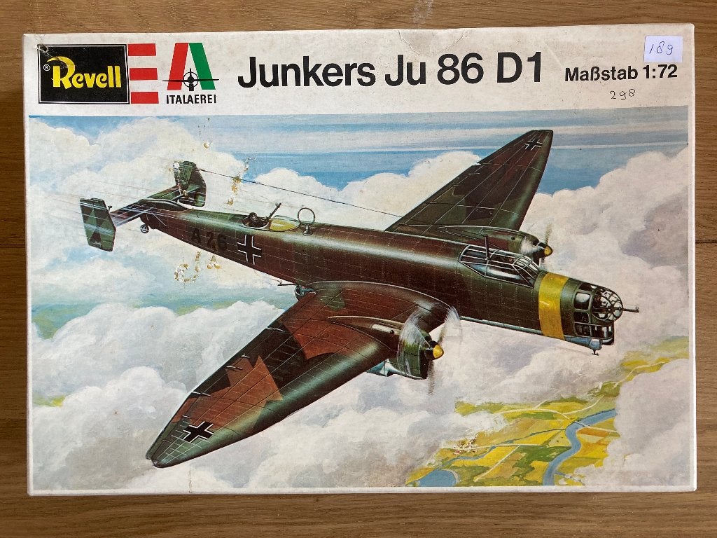 1:72 1/72 Revell Italaerei Junkers Ju 86 D1, 1:72 tot 1:144, Italeri, Ophalen of Verzenden, Zo goed als nieuw