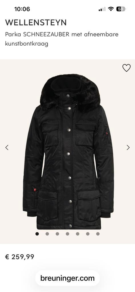 Wellensteyn niet gedragen winterjas dames zwart, Ophalen, Nieuw, Maat 42/44 (L), Zwart