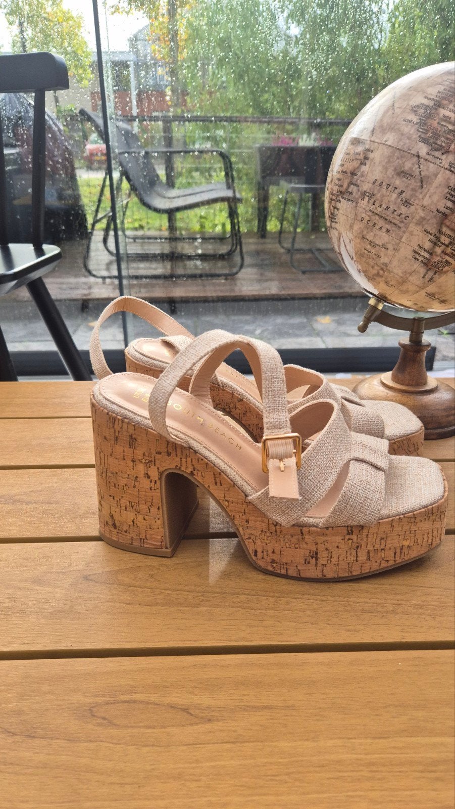 Gouden Sandalen met Hoge Hakken - Maat 38, Ophalen of Verzenden, Gedragen, Overige kleuren, Sandalen of Muiltjes