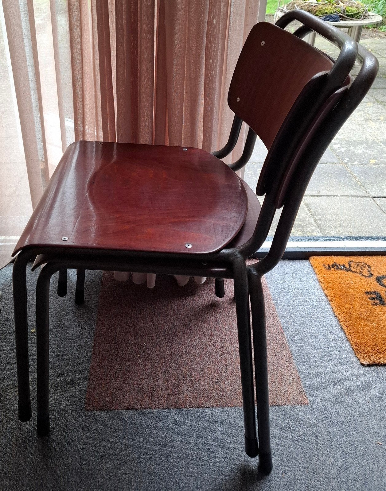 Gispen model 106 . schoolstoelen. Jaren 50., Ophalen, Jaren 50 design, Gebruikt, Twee