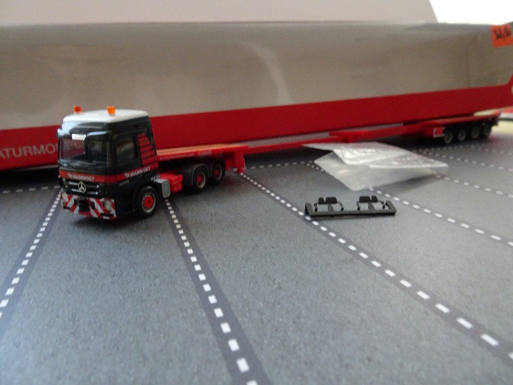 898 herpa mercedes actros mammoet 100749 nooteboom 1:87 truc, Hobby en Vrije tijd, Modelauto's | 1:87, Ophalen of Verzenden, Zo goed als nieuw