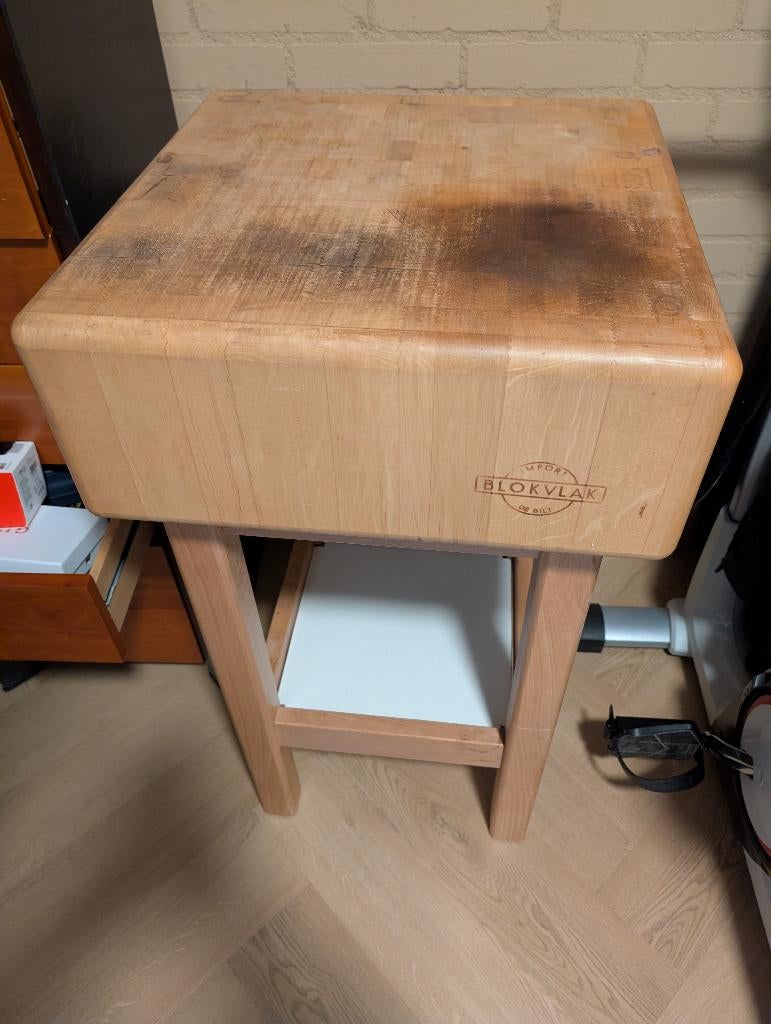 Blokvlak hakblok, origineel en vlak 50*50, Ophalen, Hout, Overige typen, Gebruikt