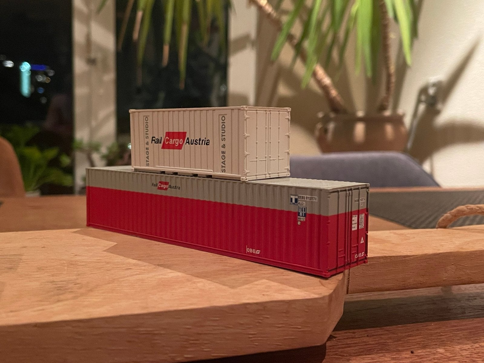 Roco H0 Rail Cargo Austria (ÖBB) containers, Gelijkstroom, Wagon, Ophalen of Verzenden, Zo goed als nieuw