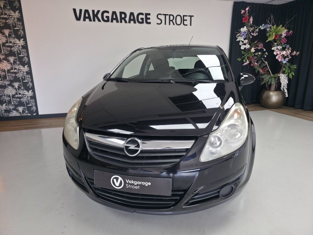 Opel Corsa 1.2-16V Airco | lichtmetaal | originele ohboekje, Auto's, Opel, Zwart, 1229 cc, Zwart, Bedrijf