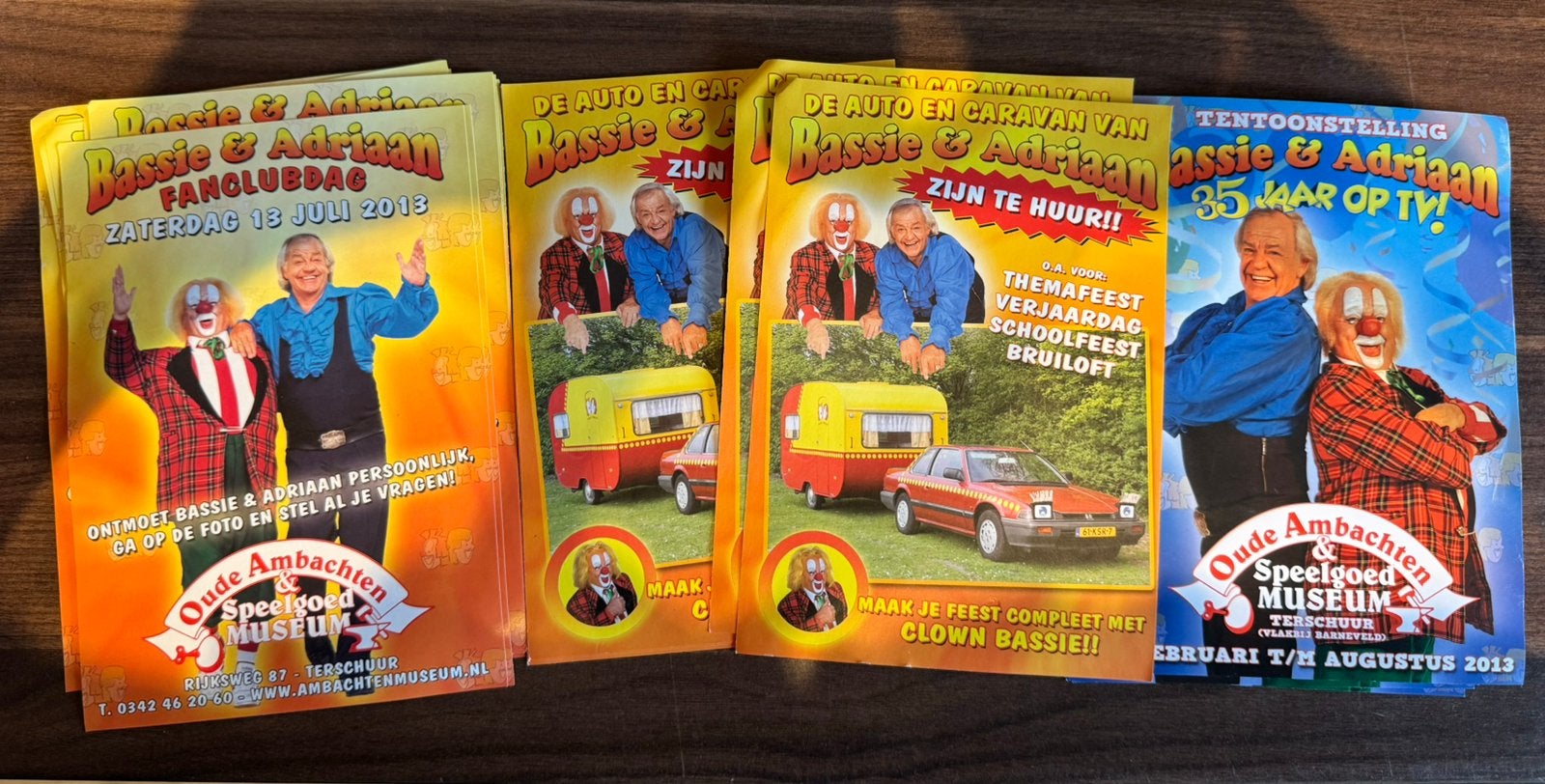 Bassie en Adriaan flyers, Diversen, Ophalen of Verzenden, Zo goed als nieuw