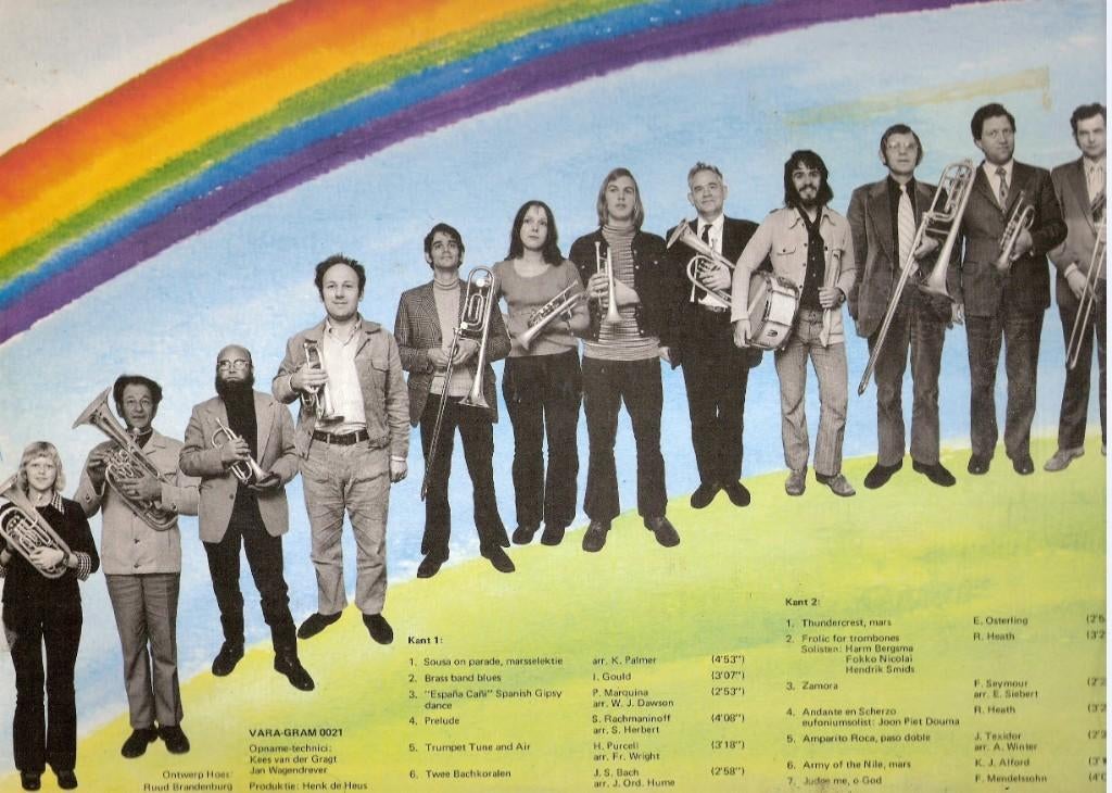 Brassband 't Heidebloempje Harkema -Twee Lp's HaFABra, Ophalen, Gebruikt, 12 inch