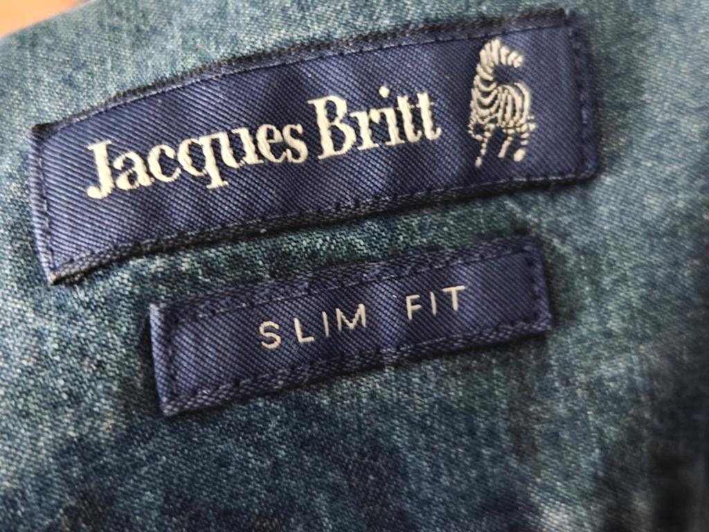 Jacques Britt Slim Fit spijker overhemd, Blauw, Jacques Britt, Ophalen of Verzenden, Overige halswijdtes