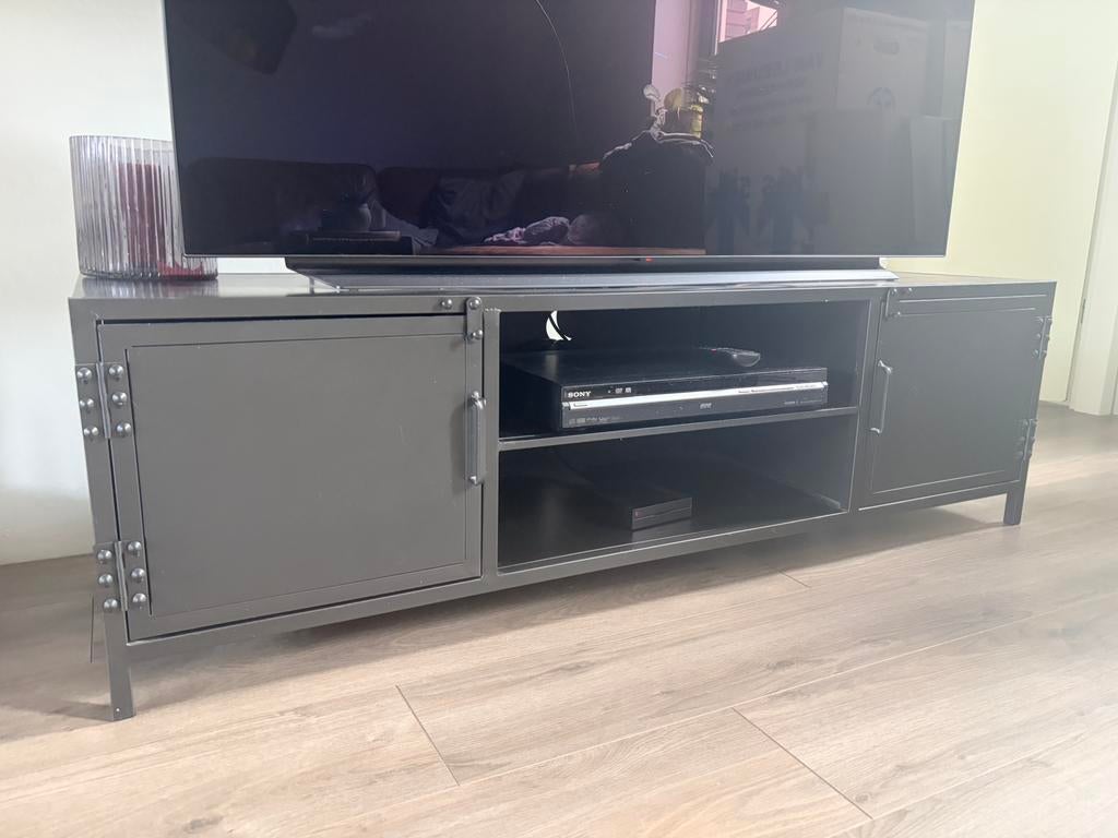 Tv meubel zwart, Ophalen, Gebruikt, 100 tot 150 cm, Minder dan 100 cm