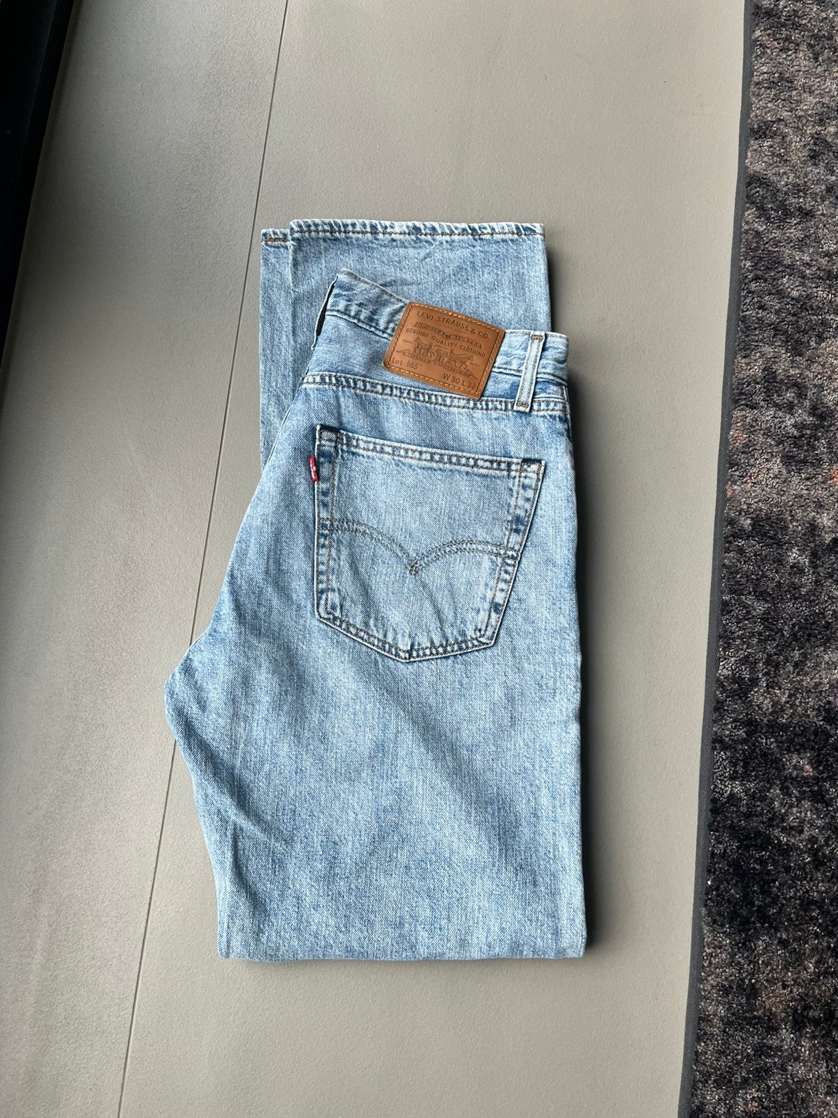 Levi jeans 555 heren/ licht blauw, Kleding | Heren, Ophalen of Verzenden, Zo goed als nieuw, Blauw, W32 (confectie 46) of kleiner