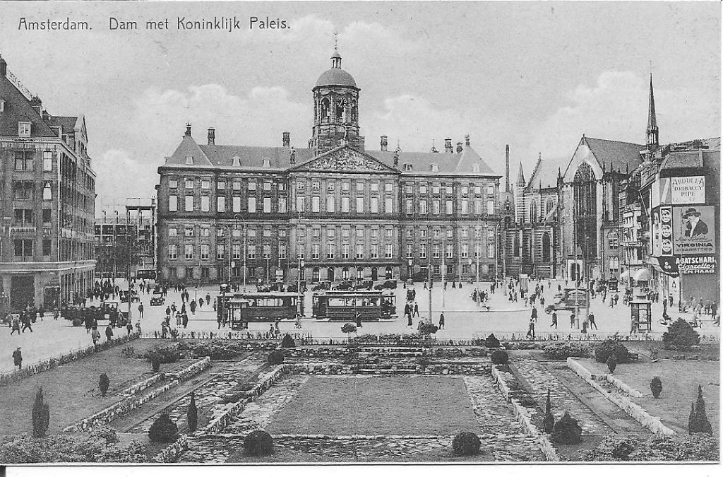 Amsterdam  Dam met Koninklijk Paleis., Ophalen of Verzenden, Voor 1920, Noord-Holland