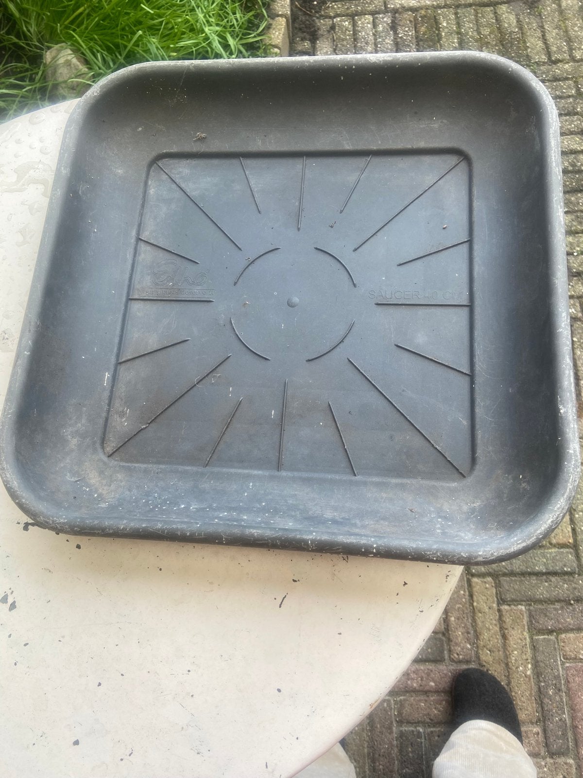 Grote Planten onderzetter en bloempot., Ophalen, Gebruikt